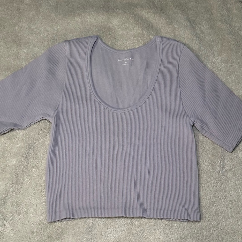Light Purple Ribbed Tee